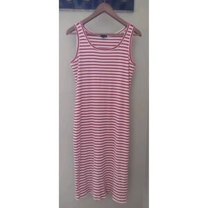 Talbots Sleeveless Tank Rib Midi Dress